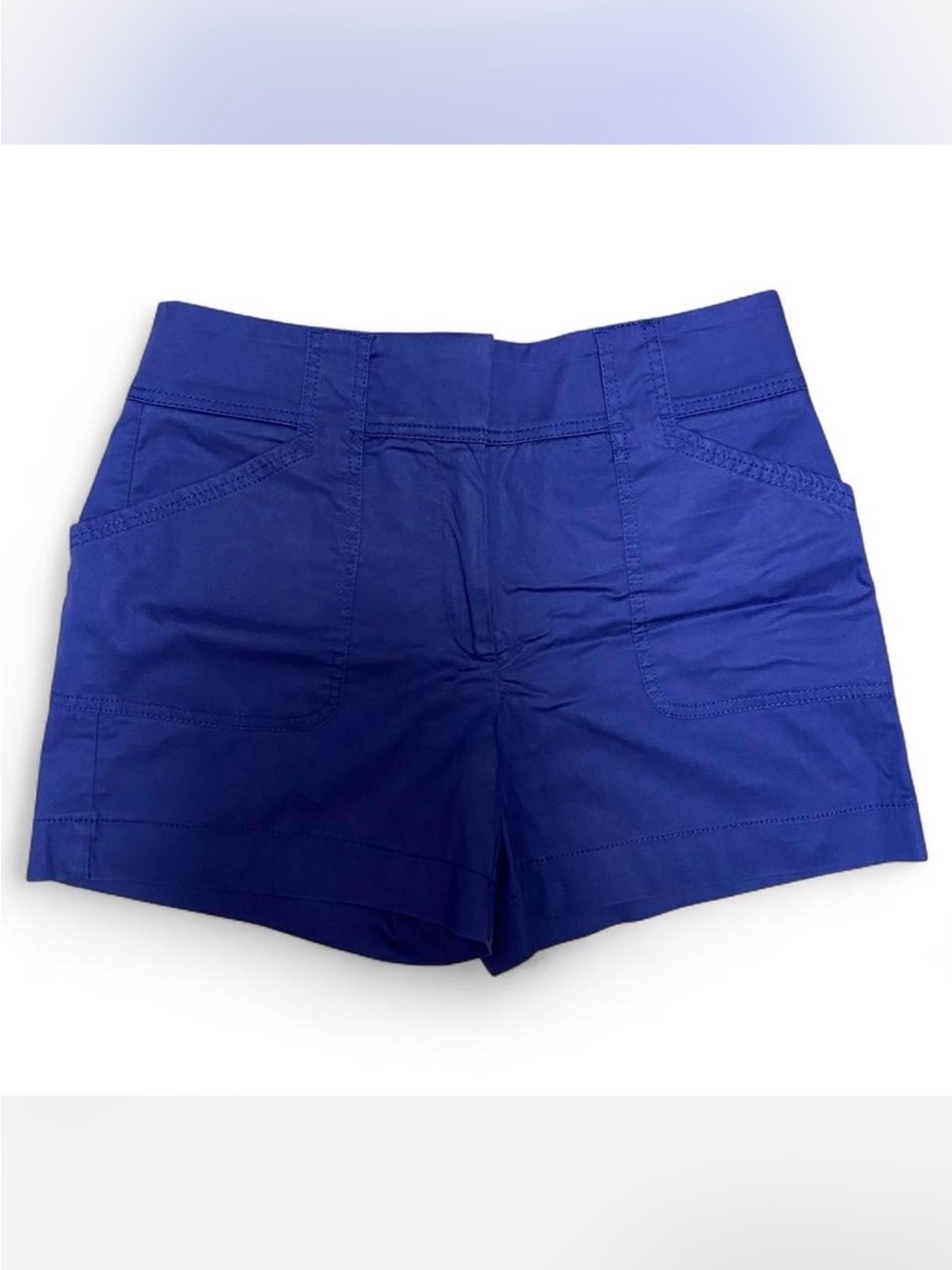 White House Black Market 4” Cotton Blue Shorts